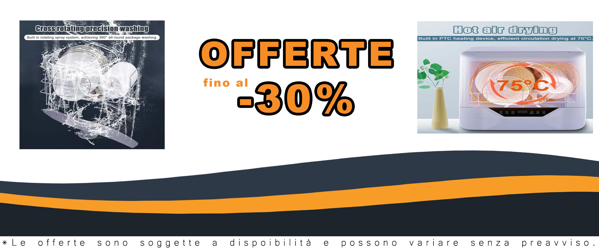 Mini lavastoviglie portatile da appoggio con 4 modalità di lavaggio e getto d'acqua girevole a 360°, perfetta per piccoli spazi e alta efficienza.