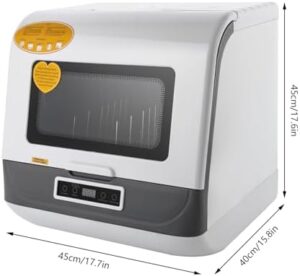 SABUIDDS Mini lavastoviglie da tavolo compatta, perfetta per campeggio e appartamenti