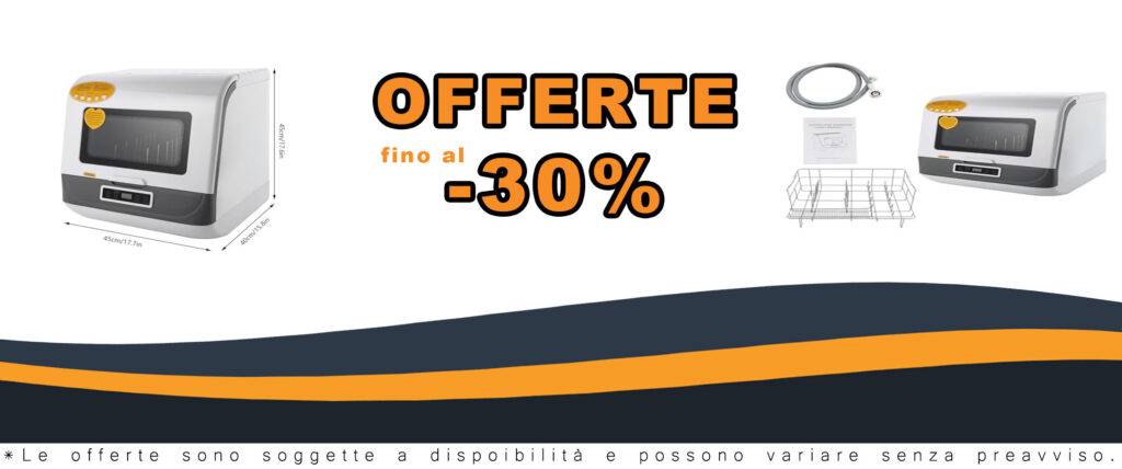 SABUIDDS Mini lavastoviglie da tavolo compatta, perfetta per campeggio e appartamenti