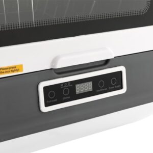 Mini lavastoviglie bianca con 3 modalità di pulizia, controllo touch e funzione di asciugatura, ideale per appartamenti e dormitori.