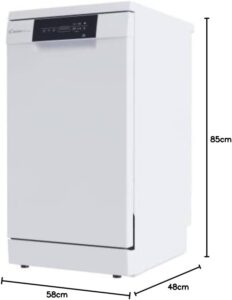 CANDY Lave-vaisselle CDPH2D1047W in funzione, con un design moderno e capiente.