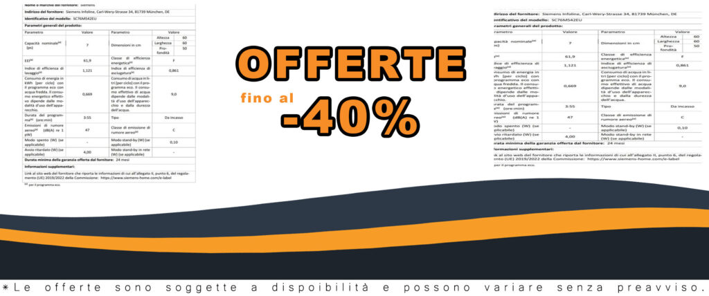 Lavastoviglie SIEMENS IQ500 SC76M542EU semi integrato, ideale per famiglie più piccole, con capacità di 7 coperti e alta efficienza energetica.