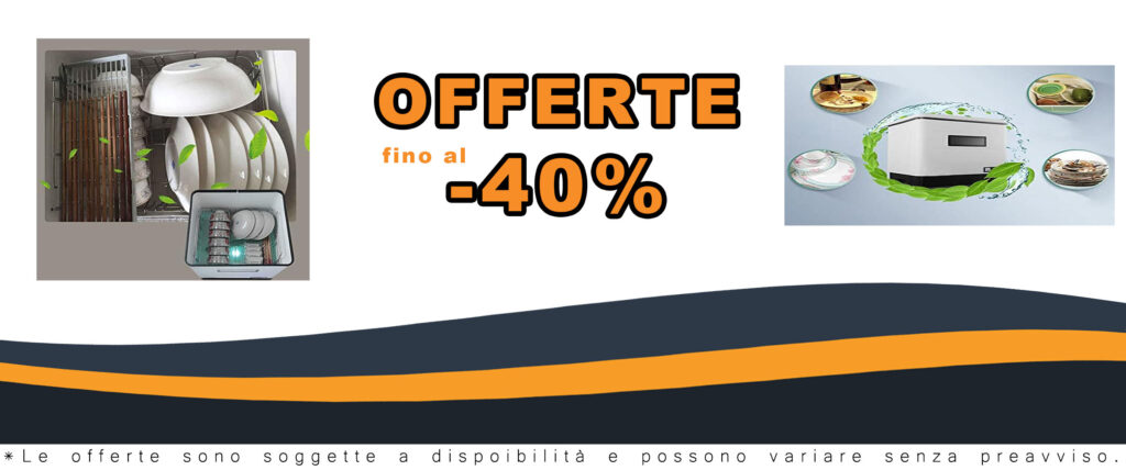 Lavastoviglie da tavolo 1500 W in acciaio inox con sterilizzazione UV e basso consumo d'acqua