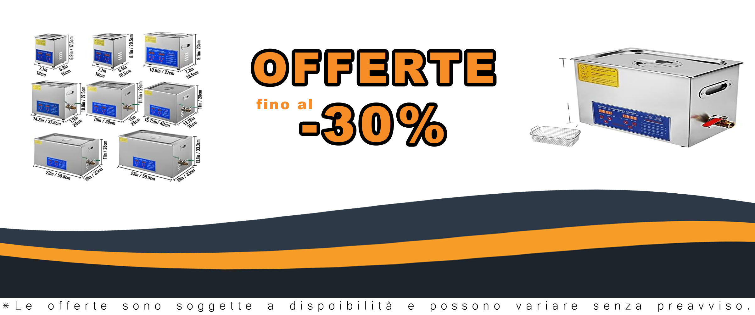Pulitore ad ultrasuoni Lave-Dishes con capacità 6L, perfetto per una pulizia rapida ed efficace dei piatti.