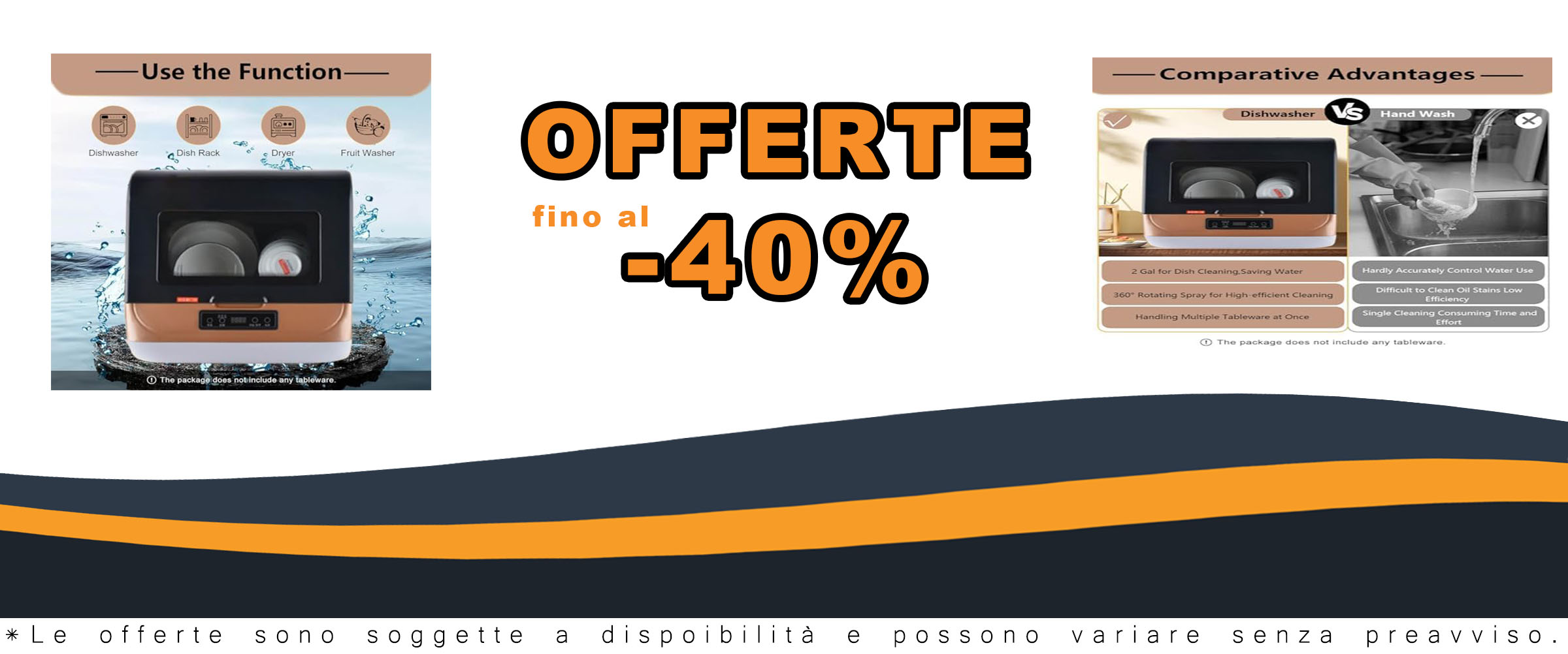 Lavastoviglie portatile MhWrghts compatta e di grande capacità, ideale per appartamenti, dormitori e camper.