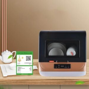 MhWrghts Lavastoviglie Portatile, compatta e senza installazione, perfetta per spazi ridotti e con 3 programmi di lavaggio.