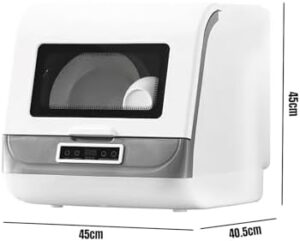 Mini lavastoviglie portatile con controllo touch e display LED, ideale per appartamenti e campeggio.