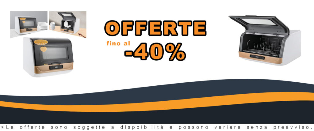 Mini lavastoviglie portatile oro con controllo touch, perfetta per appartamenti e spazi ridotti.