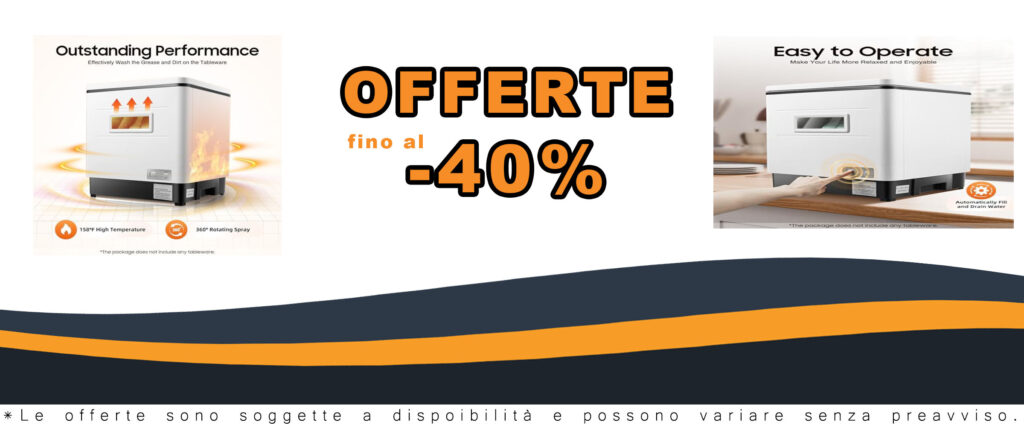 Mini lavastoviglie da tavolo con spray rotante a 360 gradi, compatta ed efficiente, ideale per piccoli spazi