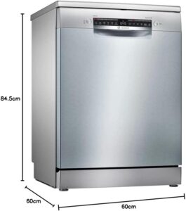 Lavastoviglie Bosch SMS4HVI33E Serie 4, modello inox, ideale per famiglie, 60 cm, da libero posizionamento.