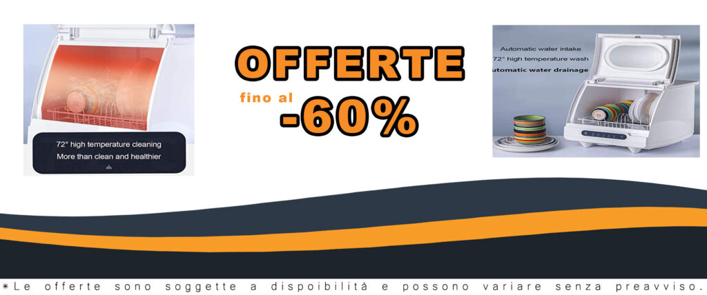 BLUNOA Lavastoviglie da Tavolo con ripiano per 6 posti, ideale per appartamenti e uffici