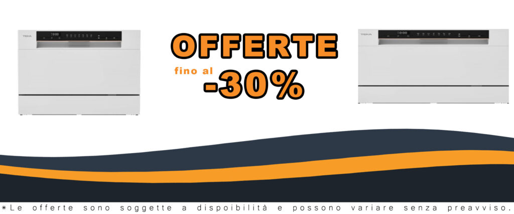 Lavastoviglie compatta Teka LC 24700, classe F, bianca, da 7 coperti e 46 dB, perfetta per spazi ridotti e performance elevate.