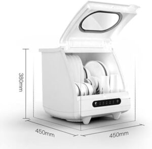 Lavastoviglie piccola da tavolo con asciugatura intelligente, ideale per case, appartamenti e camper.