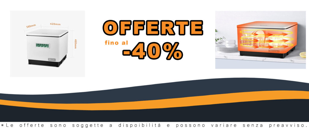Linmeas-753 Lavastoviglie da Tavolo, perfetta per l'uso domestico, con asciugatura UV e lavaggio a caldo.