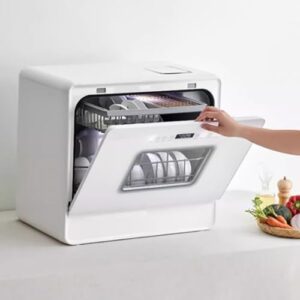 Lavastoviglie da appoggio indipendente con asciugatura intelligente, ideale per uso domestico in case, appartamenti e camper