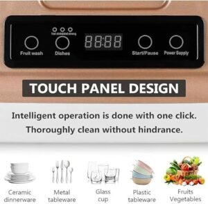 Mini lavastoviglie Guoyjmm con display LED e design compatto per appartamenti e dormitori
