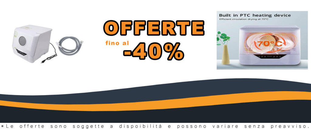 Mini Lavastoviglie da Tavolo, ideale per piccoli appartamenti e uffici, con display LED e controllo touch.