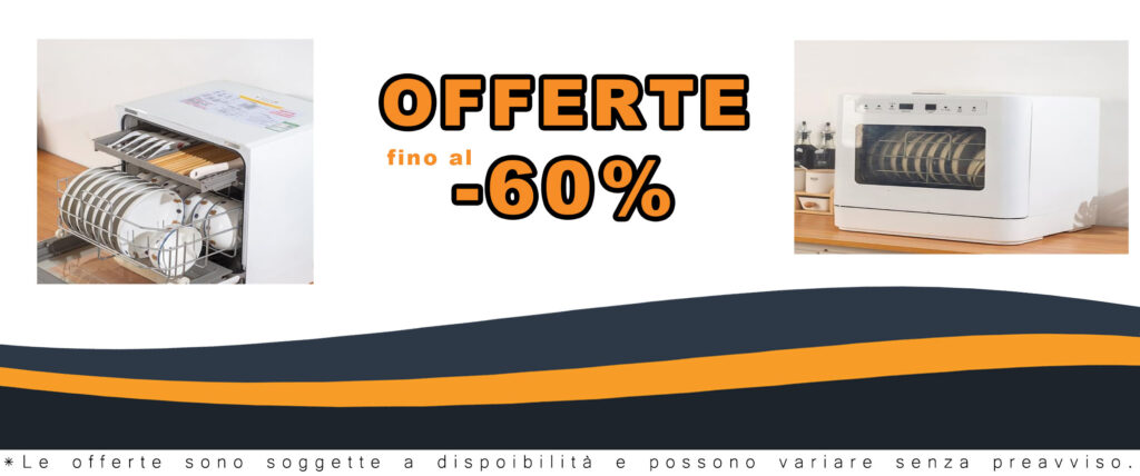 Lavastoviglie da tavolo compatta, perfetta per case e appartamenti, con capacità per 8 persone.