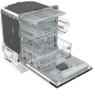 Lavastoviglie da incasso Gorenje GV693C60UVAD, modello completamente integrato con alta capacità e basso consumo energetico