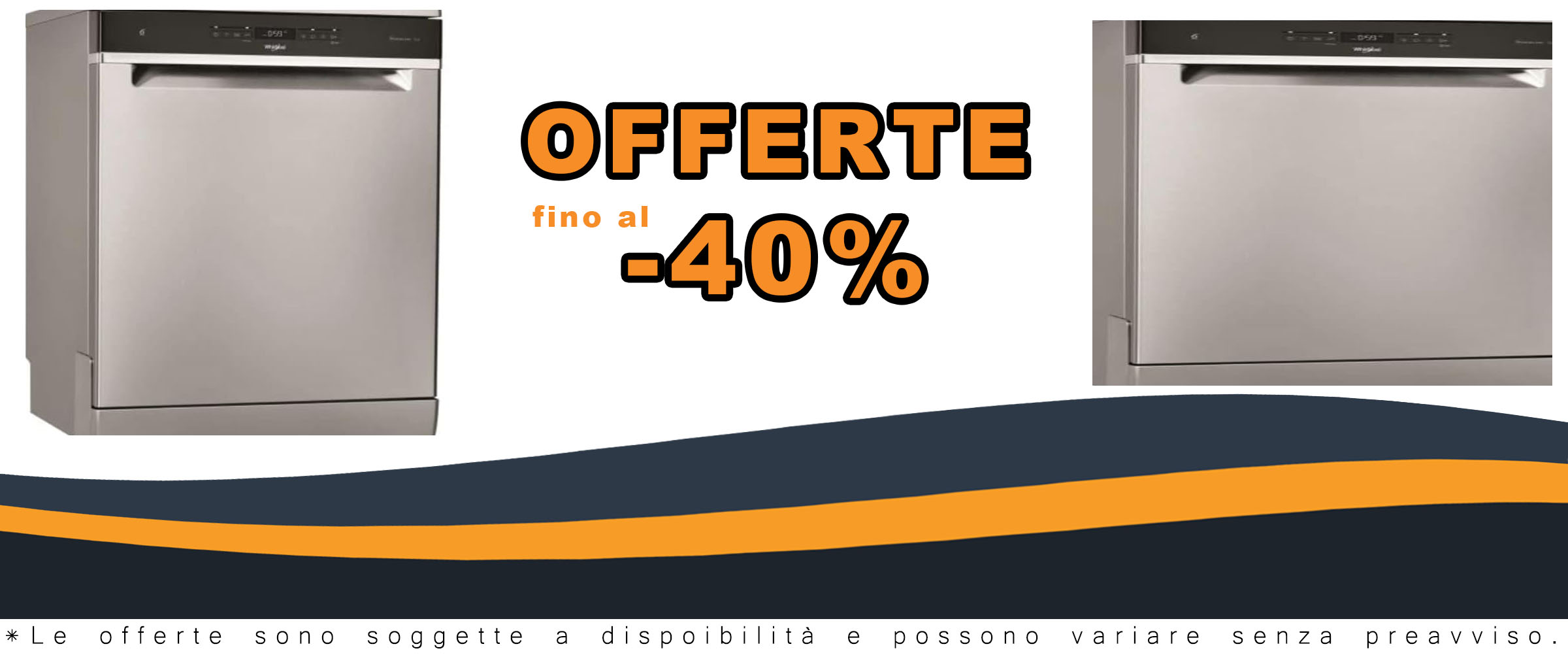 Lavastoviglie Whirlpool WFO3T233P6 Inox, vista frontale in acciaio inox con design moderno e capacità di 14 coperti