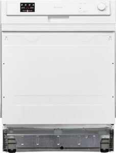 Sharp QW-HX12S47EW-DE Lavastoviglie parzialmente integrata, 60 cm, bianca con 13 programmi e funzione di lavaggio rapido in 50 minuti