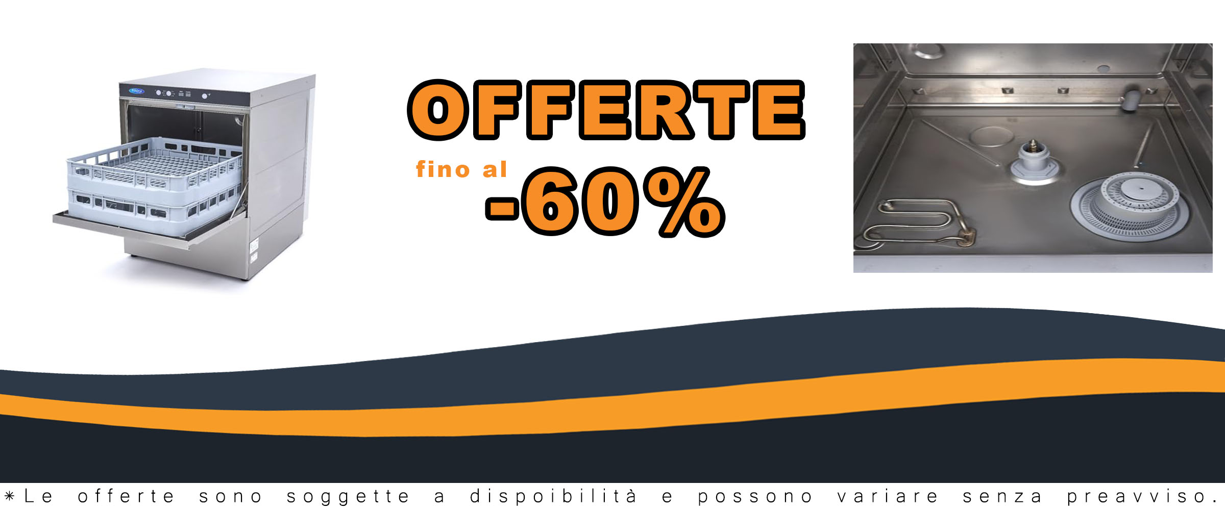 Maxima Lavastoviglie sottopiano 50 x 60 cm - 400V, perfetta per spazi ristretti e alta efficienza energetica