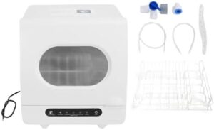 Piccola lavastoviglie da tavolo con asciugatura intelligente, ideale per 6 persone