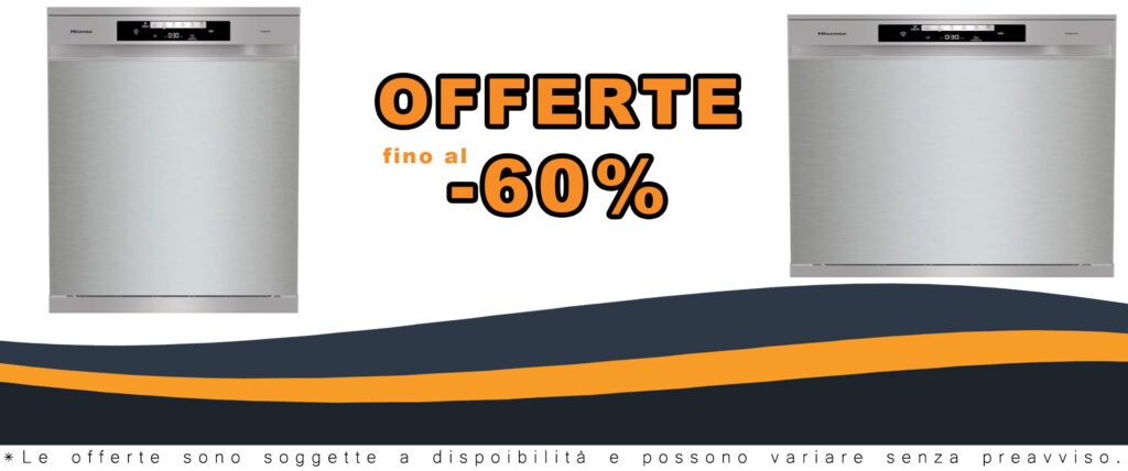 Lavastoviglie Hisense HS642C60X con apertura automatica della porta e capacità di 14 servizi