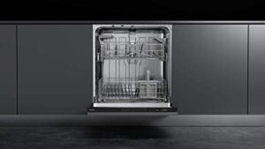 Lavastoviglie TEKA integrabile in acciaio inox con 14 posate, 9 programmi di lavaggio e terzo vassoio.