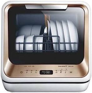 Lavastoviglie piccola da tavolo compatta, perfetta per uso domestico, completamente automatica