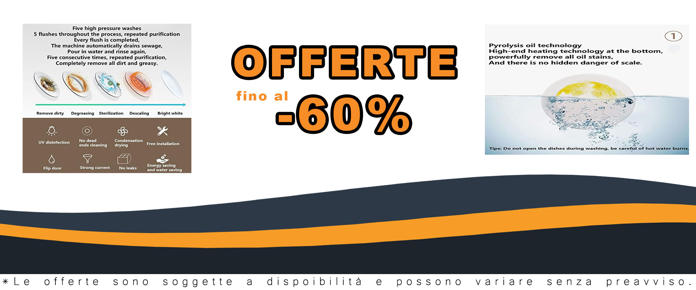 Lavastoviglie da tavolo autoportante 3 in 1 con disinfezione UV e spray rotante 360°, perfetta per piatti e alimenti freschi.