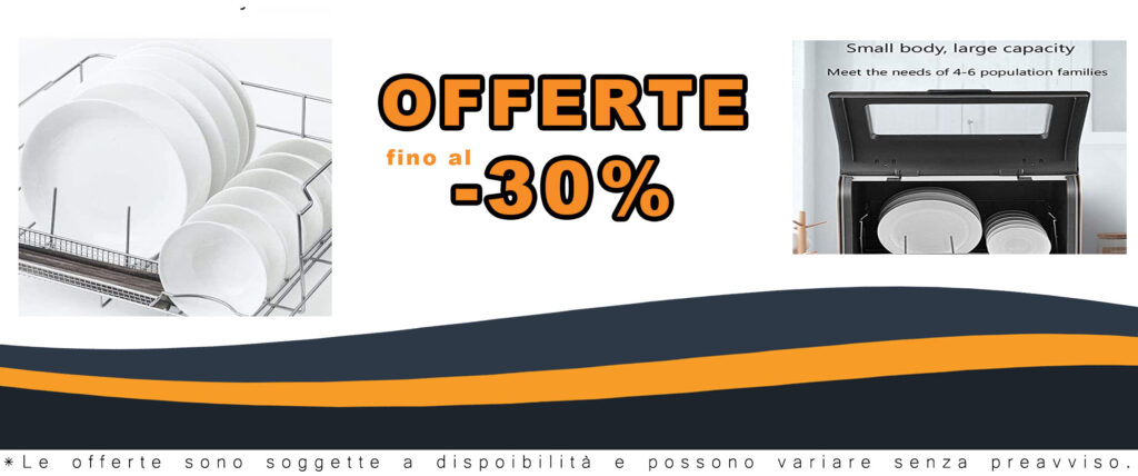 Mini lavastoviglie da banco con interno in acciaio inox, spruzzatura a 360° e design compatto per una pulizia efficace e veloce.