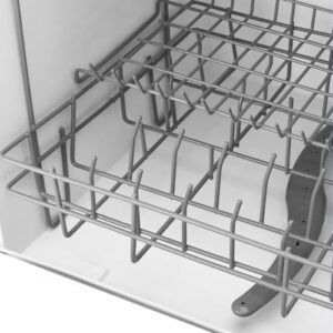 Lavastoviglie compatta QLK T03, mini lavastoviglie portatile per dormitori, con capacità per 8 persone e serratura di sicurezza