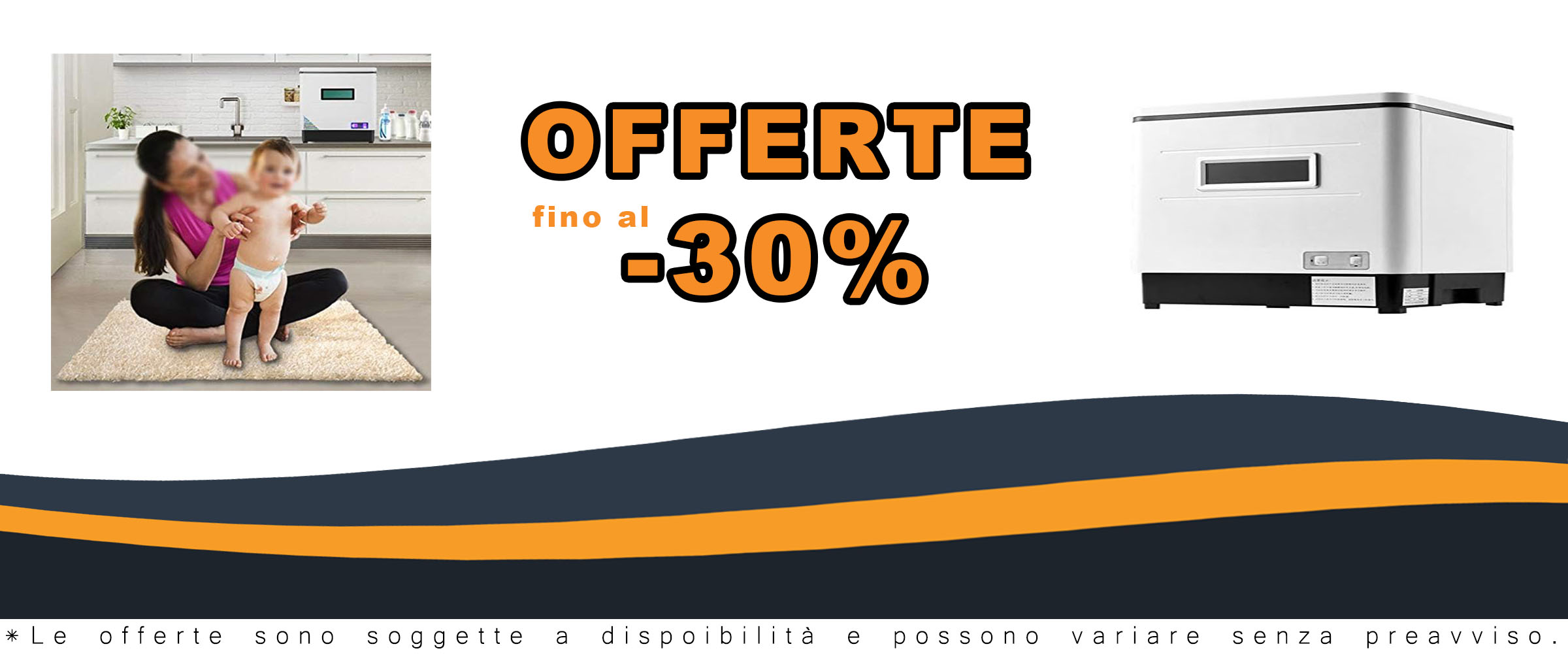 Lavastoviglie da tavolo WolFum, ideale per piccoli spazi e senza necessità di installazione, perfetta per un lavaggio efficiente delle stoviglie.