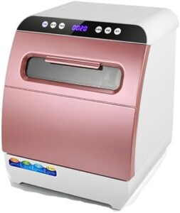 Lavastoviglie indipendente automatica con bracci irroratori a 360° e funzione di asciugatura rapida all'aria.