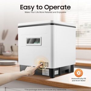 Lavastoviglie da tavolo in acciaio inox, con capacità 41-60 l, sterilizzazione ad alta temperatura, perfetta per spazi piccoli.