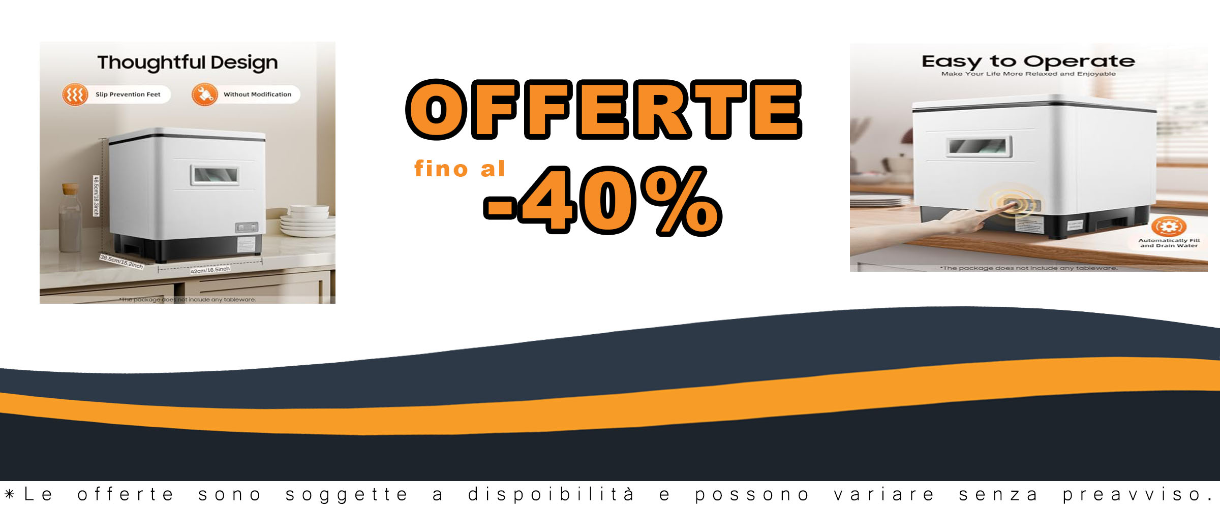 Lavastoviglie da tavolo in acciaio inox, con capacità 41-60 l, sterilizzazione ad alta temperatura, perfetta per spazi piccoli.