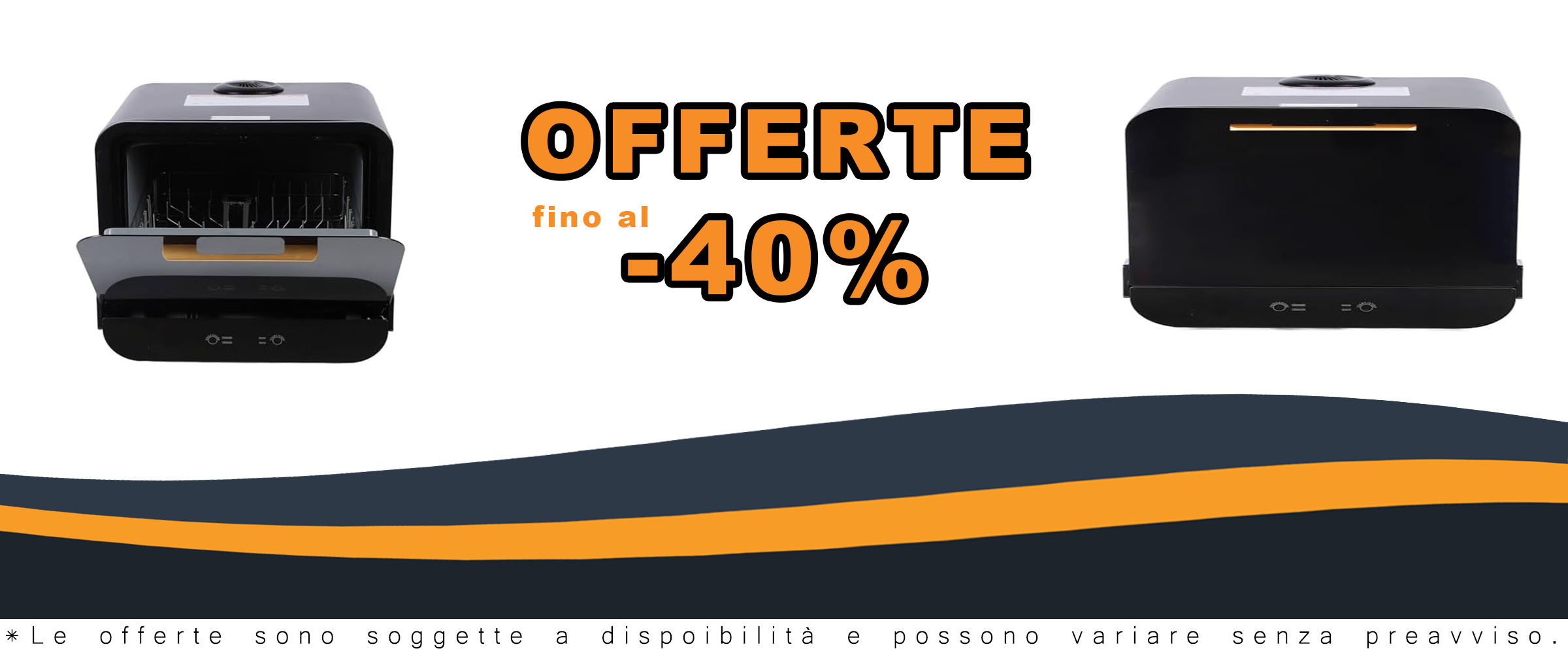 Mini lavastoviglie portatile con asciugatura automatica, perfetta per appartamenti e spazi ridotti.