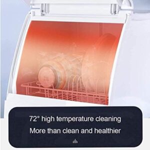GYDUHYE Lavastoviglie da tavolo portatile senza impianto idraulico, perfetta per appartamenti e uffici, con acciaio inox e 6 coperti.