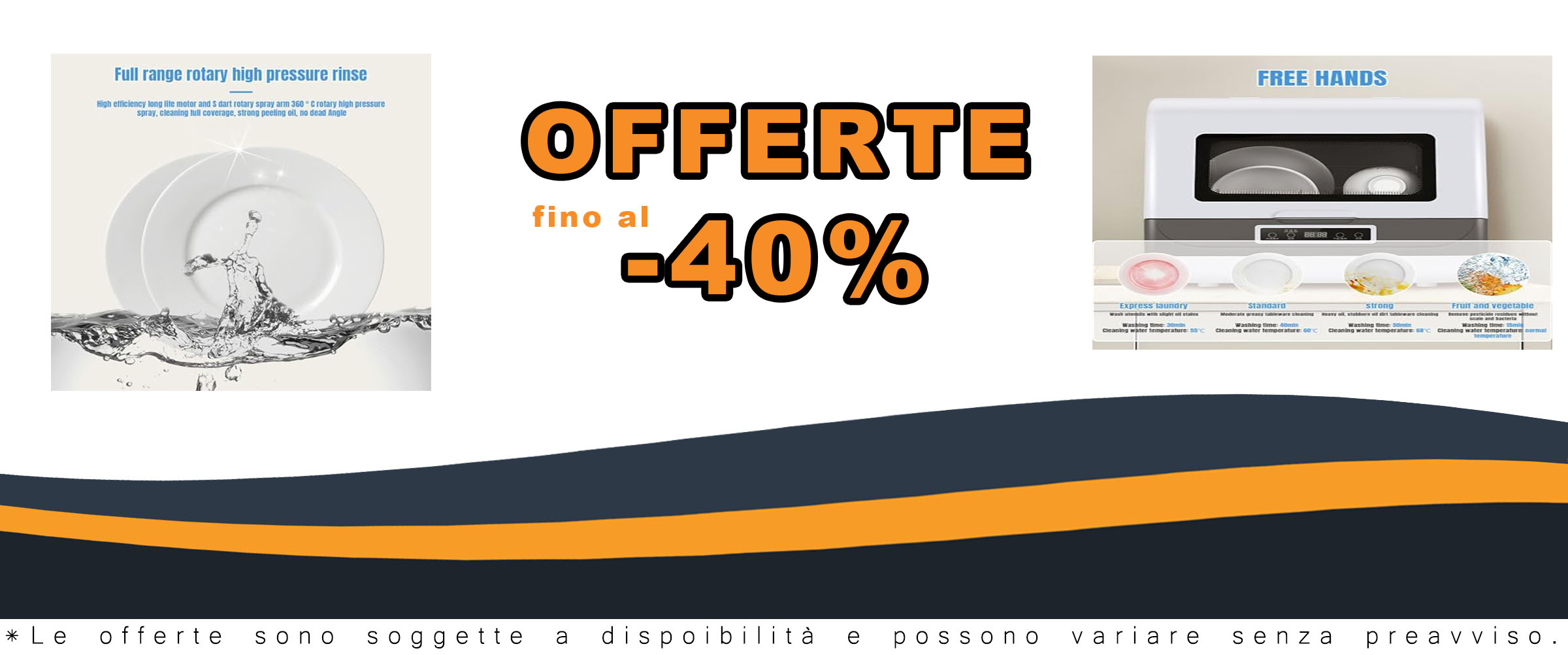Lavastoviglie da tavolo compatta con controllo touch e 4 programmi, perfetta per piccole cucine e appartamenti.