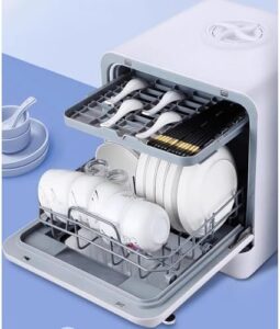 Immagine della lavastoviglie portatile Mini Small Drying, compatta e facile da usare senza installazione.