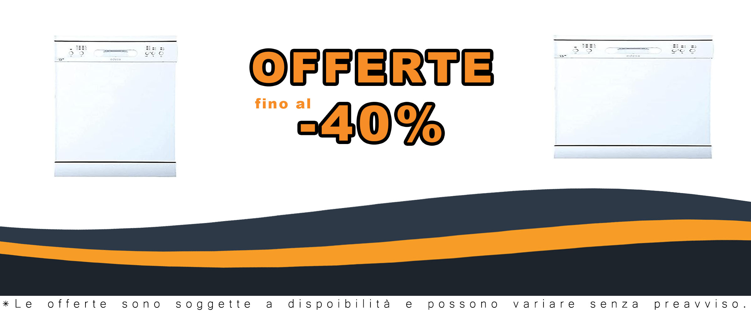 Lavastoviglie Edesa EDW-6130 WH con 6 programmi, finitura bianca e classe energetica E, in una cucina moderna