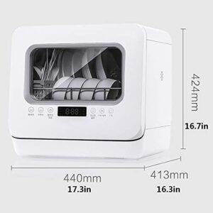 Lavastoviglie da tavolo compatta con display LED, ideale per lavare frutta e verdura a 72°C e garantire uno stoccaggio antibatterico.