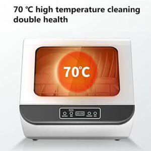 Mini Lavastoviglie da Tavolo compatta con LED Display e alta temperatura di essiccazione, ideale per spazi ridotti.