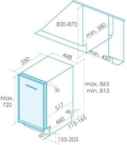 Lavav Edesa EDB4610I, lavastoviglie elegante e compatta per 10 coperti, ideale per famiglie e piccoli appartamenti.