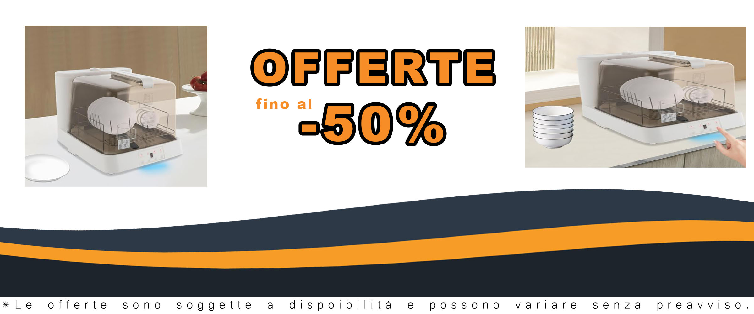 Lavastoviglie portatile FZSERUN con doppio getto a 360° e funzione Air-Refresh per una pulizia completa dei piatti.  