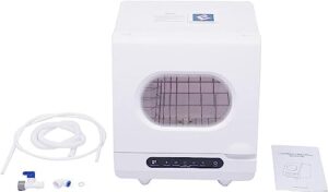 PRMTYUP Lavastoviglie Portatile con Serbatoio dell'Acqua Integrato e Funzione Asciugatura per Piccole Abitazioni