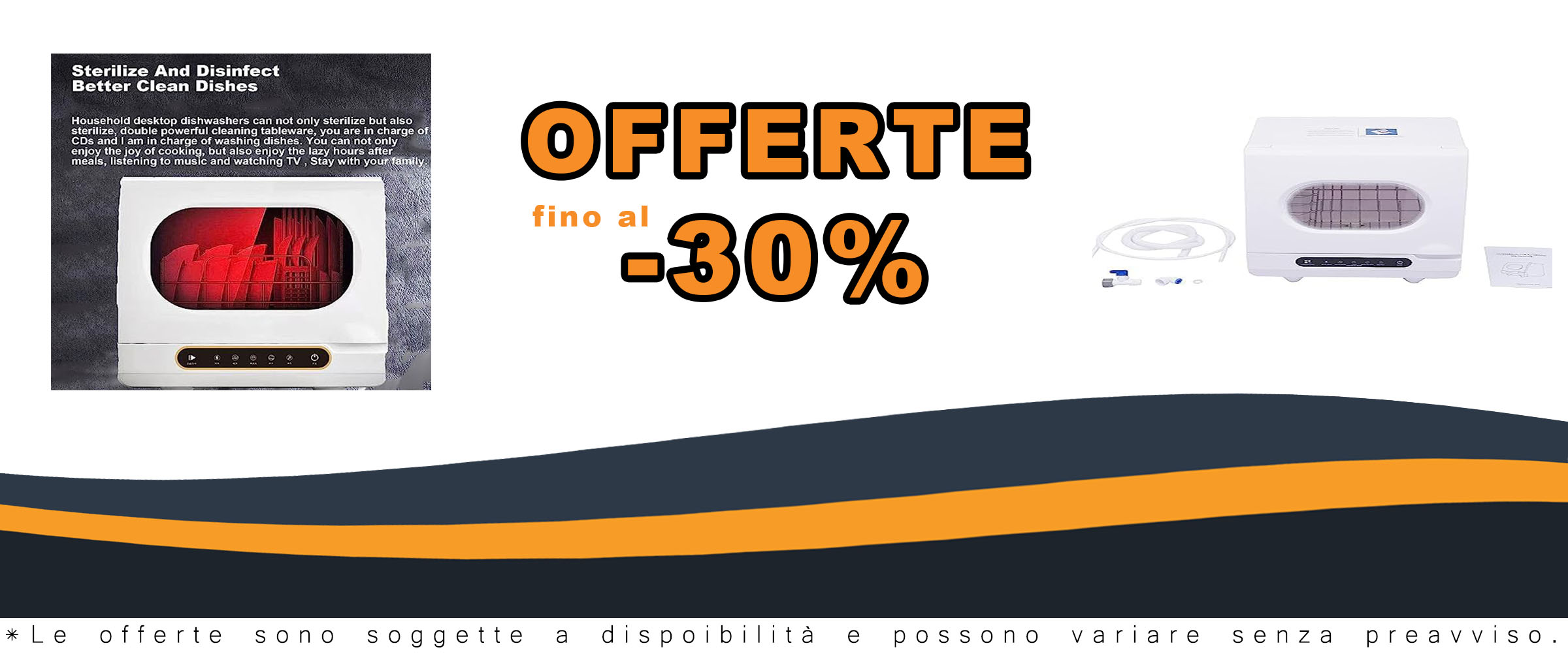 PRMTYUP Lavastoviglie Portatile con Serbatoio dell'Acqua Integrato e Funzione Asciugatura per Piccole Abitazioni