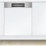Bosch SMI4EVS15E: Lavastoviglie semi-integrata in acciaio inox, 13 coperti, con AquaStop e HomeConnect