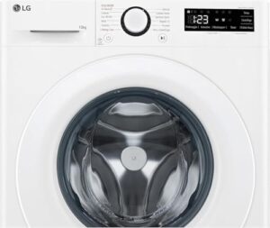 Immagine della lavatrice LG AI DD F4R3010NSWW, carica frontale, bianca, con motore Direct Drive e funzione AIWash